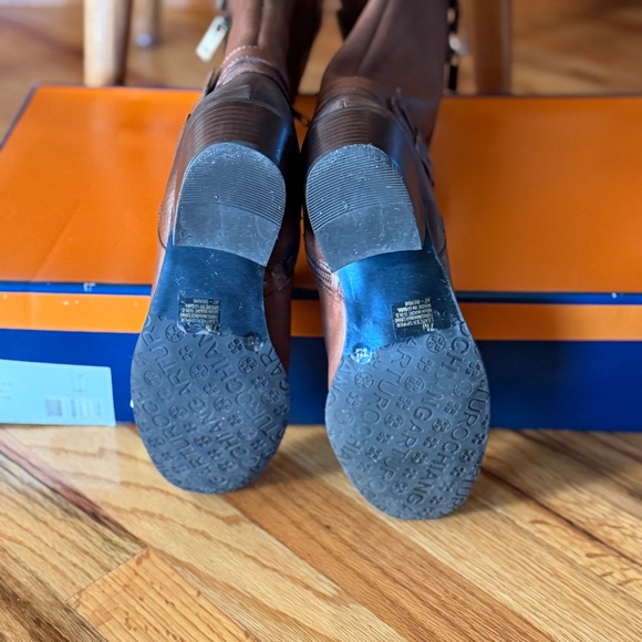 Arturo Chiang Benni Vintage Cognac/Tumbled Tye Die Riding Boots - Picture 5 of 7